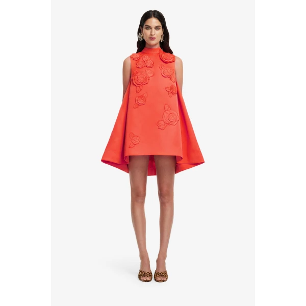 Leo Lin Fallon Appliqué Floral Mini Dress, view 2