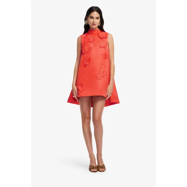 Leo Lin Fallon Appliqué Floral Mini Dress, view 3
