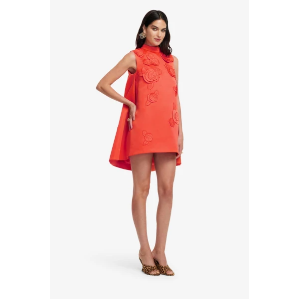 Leo Lin Fallon Appliqué Floral Mini Dress, view 4