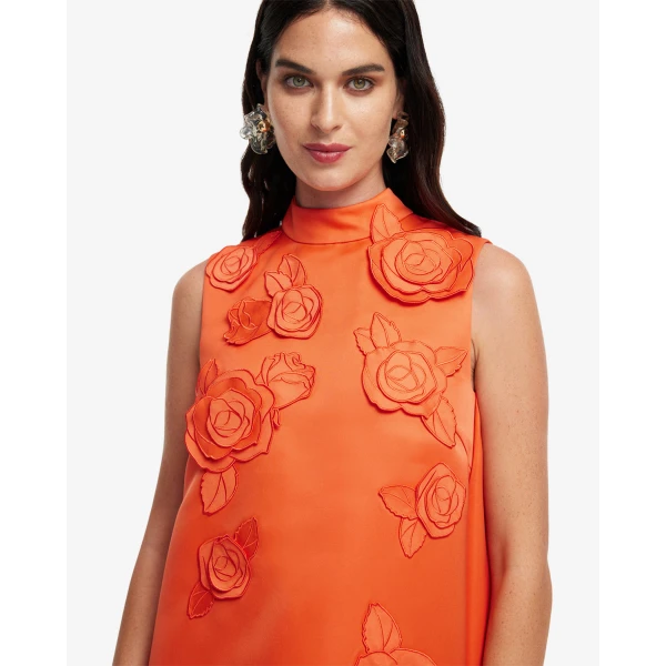 Leo Lin Fallon Appliqué Floral Mini Dress, view 7