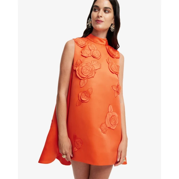 Leo Lin Fallon Appliqué Floral Mini Dress, view 8