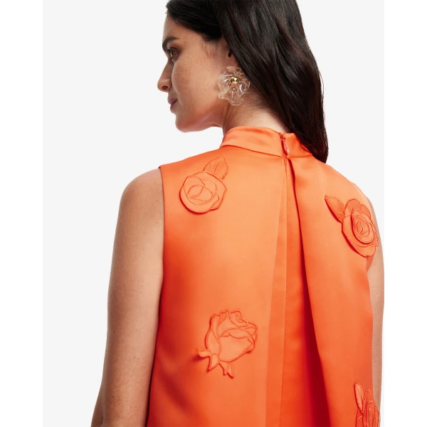 Leo Lin Fallon Appliqué Floral Mini Dress, view 9