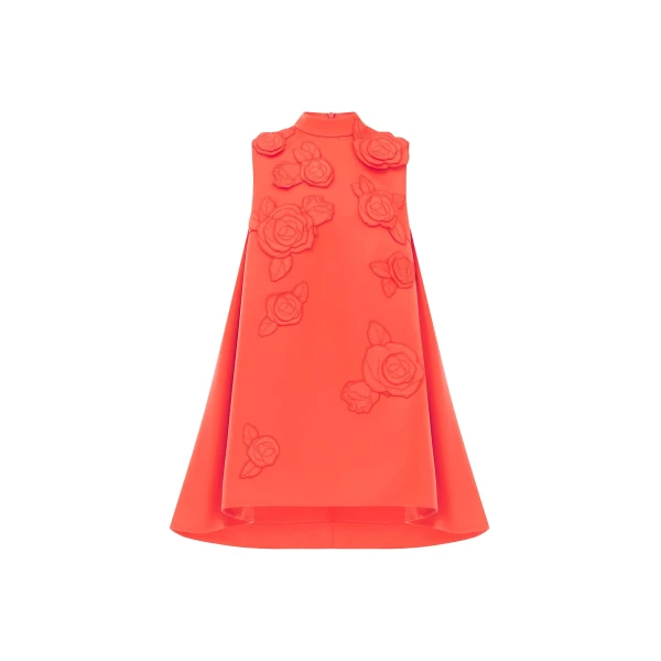 Leo Lin Fallon Appliqué Floral Mini Dress