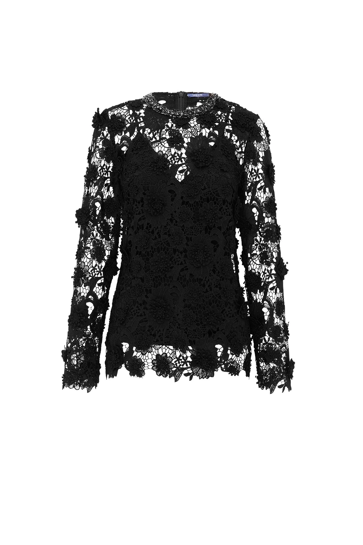 Leo-Lin-Ines96448_nobg Leo Lin Black Tops luxury Clothing from Coveti Marketplace