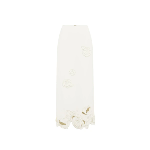 Leo Lin Ivory Skirts luxury Clothing from Coveti Marketplace
