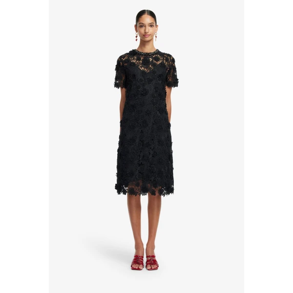 Round embellished neckline