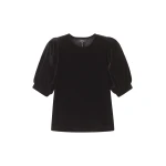 Me and Em AM-PM Fluid Tee – luxury British Black in Me and Em exclusively at Coveti