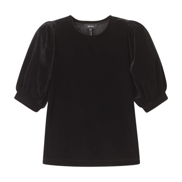 Me and Em AM-PM Fluid Tee – luxury British Black in Me and Em exclusively at Coveti