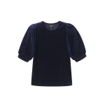 Me and Em AM-PM Fluid Tee – luxury British Blue in Me and Em exclusively at Coveti