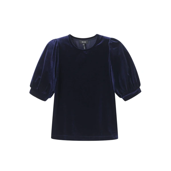 Me and Em AM-PM Fluid Tee – luxury British Blue in Me and Em exclusively at Coveti