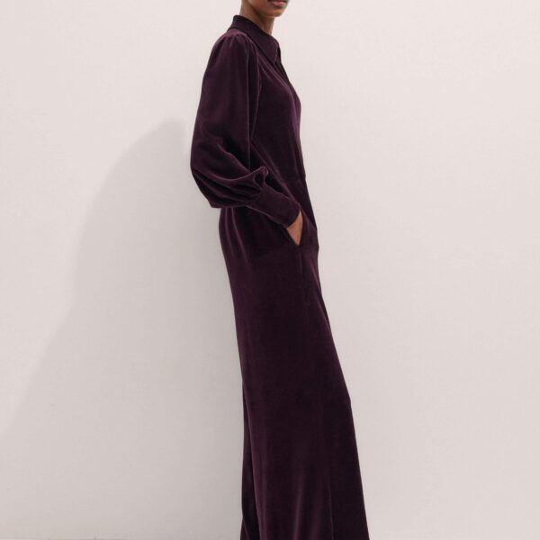 Me + Em AM-PM Jumpsuit + Belt – luxury British Red in Me and Em exclusively at Coveti