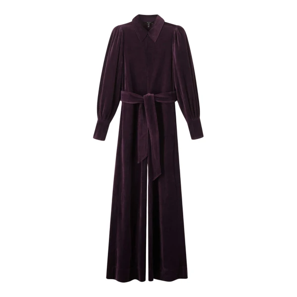 Me and Em AM-PM Jumpsuit + Belt – luxury British Red in Me and Em exclusively at Coveti