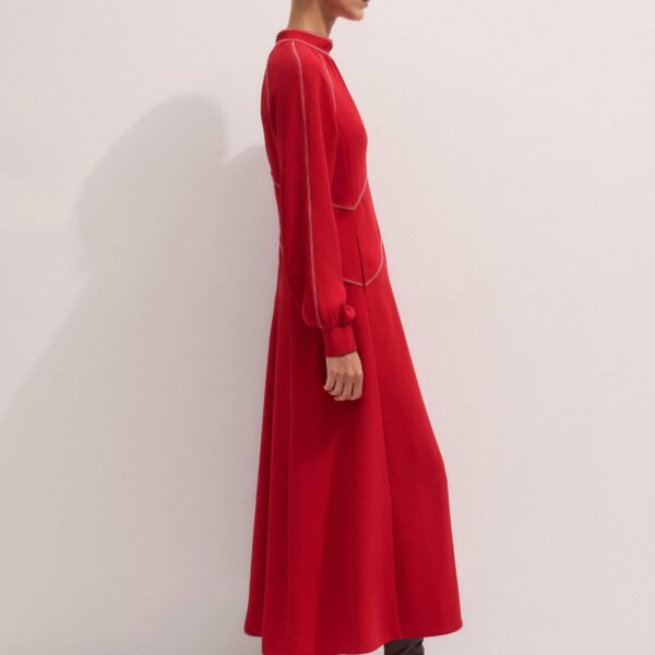 Me and Em AM-PM Maxi Dress – luxury British Red in Me and Em exclusively at Coveti