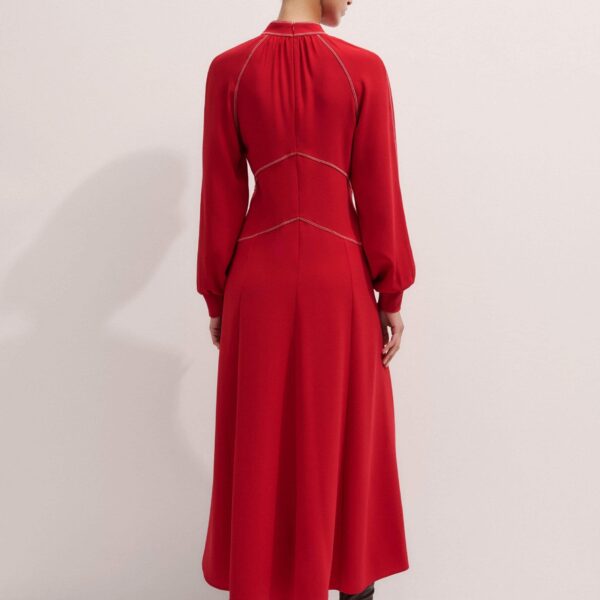 Me + Em AM-PM Maxi Dress – luxury British Red in Me and Em exclusively at Coveti