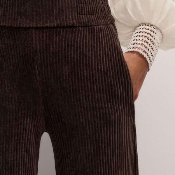Me and Em AM-PM Palazzo Pant – luxury British Brown in Me and Em exclusively at Coveti
