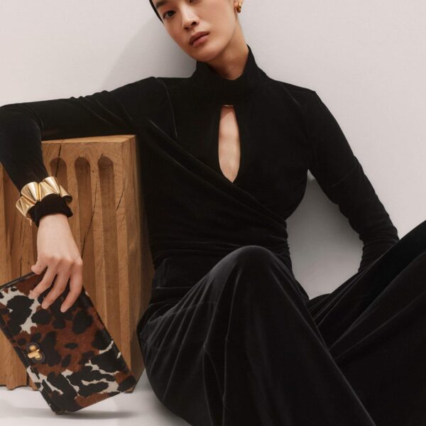 Me and Em AM-PM Ruched Top – luxury British Black in Me and Em exclusively at Coveti