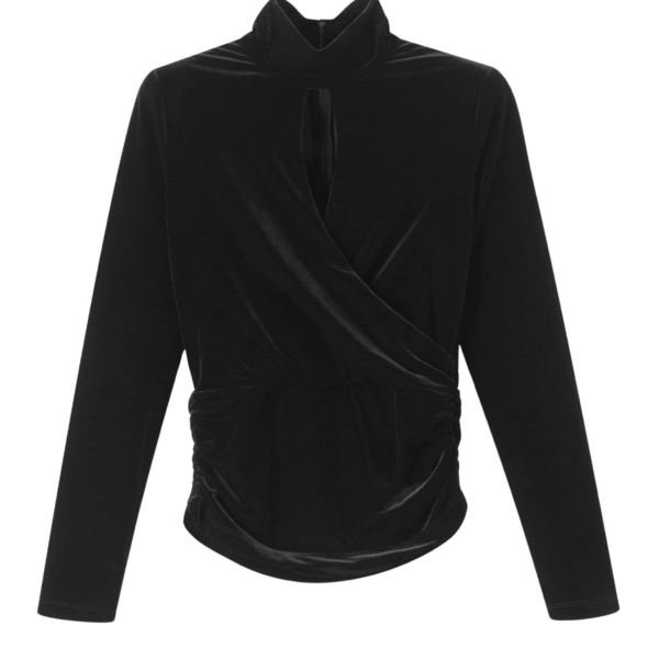 Me and Em AM-PM Ruched Top – luxury British Black in Me and Em exclusively at Coveti