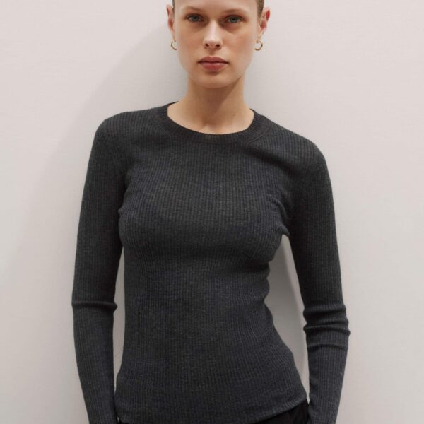 Me and Em Barely There Jumper – luxury British Grey in Me and Em exclusively at Coveti