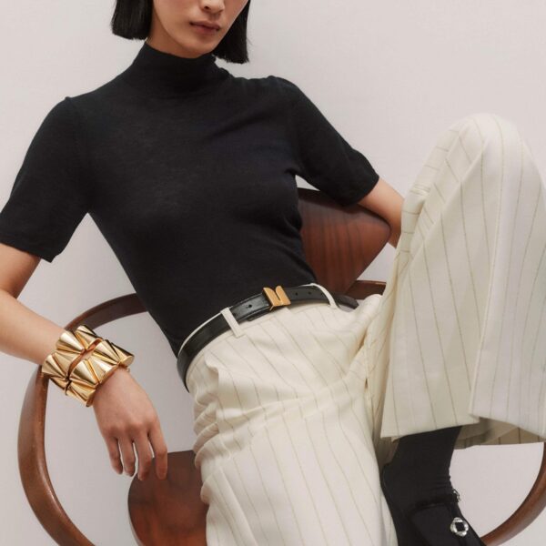 Me and Em Barely There Tee – luxury British Black in Me and Em exclusively at Coveti