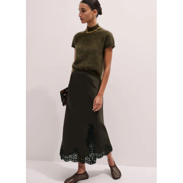 Me and Em Bias-Cut Maxi Skirt, view 4