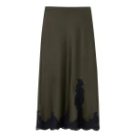 Me and Em Bias-Cut Maxi Skirt – luxury British Green in Me and Em exclusively at Coveti