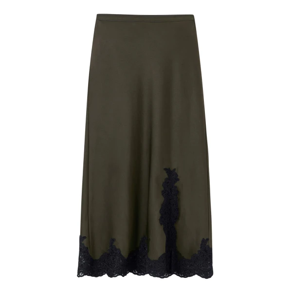 Me and Em Bias-Cut Maxi Skirt – luxury British Green in Me and Em exclusively at Coveti