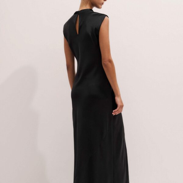 Me + Em Black Tie Maxi Dress – luxury British Black in Me and Em exclusively at Coveti