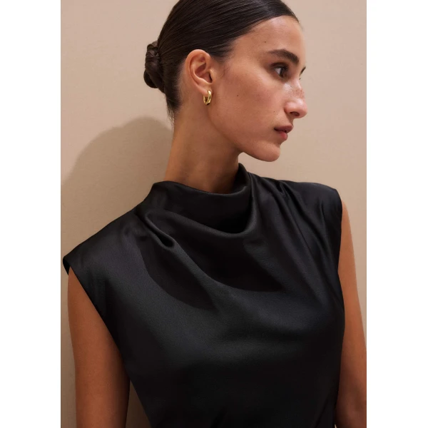 Me and Em Black Tie Maxi Dress, view 5