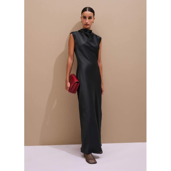 Me and Em Black Tie Maxi Dress, view 6
