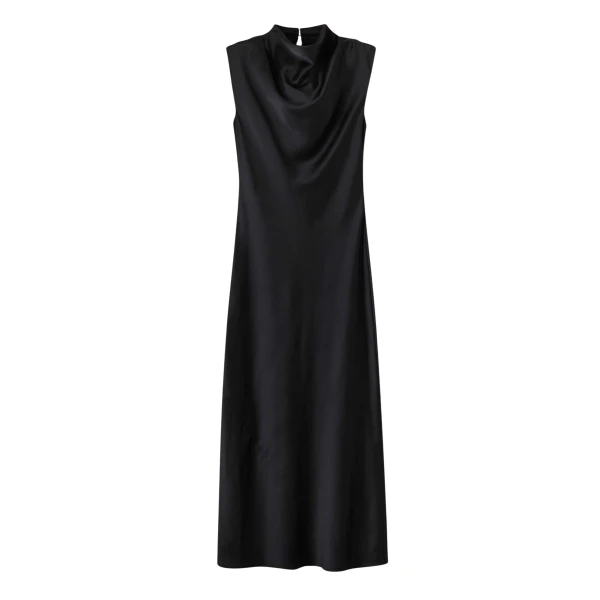 Me and Em Black Tie Maxi Dress – luxury British Black in Me and Em exclusively at Coveti