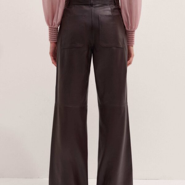Me + Em Boot Cut Pant – luxury British Brown in Me and Em exclusively at Coveti