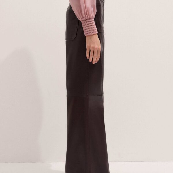 Me + Em Boot Cut Pant – luxury British Brown in Me and Em exclusively at Coveti