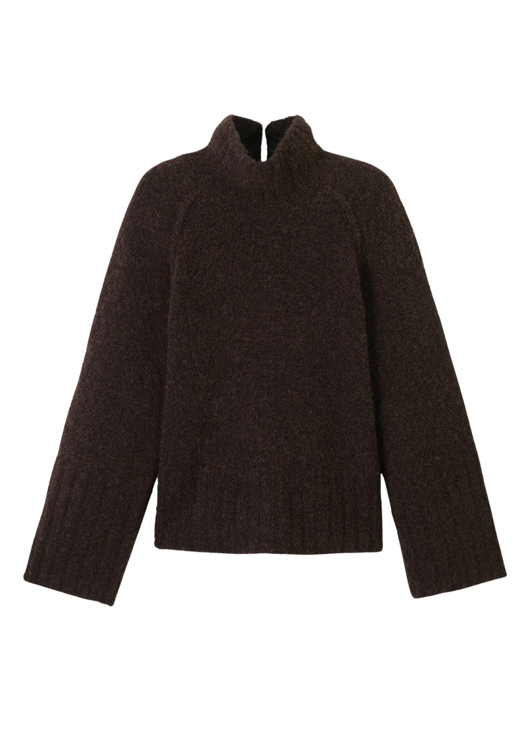Me and Em Bouclé Sweater – luxury British Brown in Me and Em exclusively at Coveti