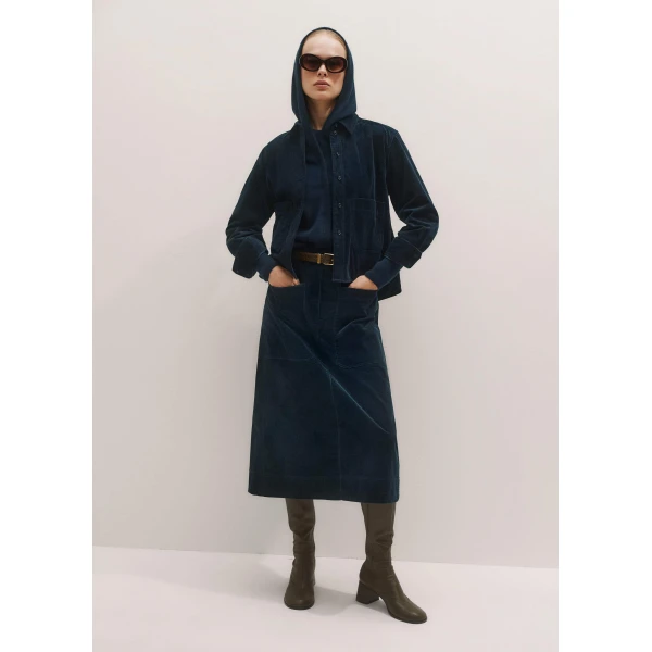 Me and Em Cashmere Drop Shoulder Box Crop Hoody Knit, view 2
