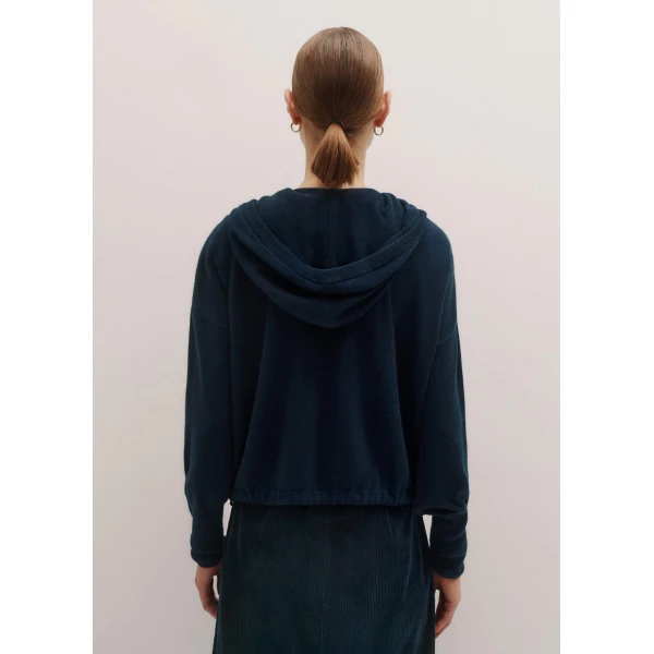 Me and Em Cashmere Drop Shoulder Box Crop Hoody Knit, view 3