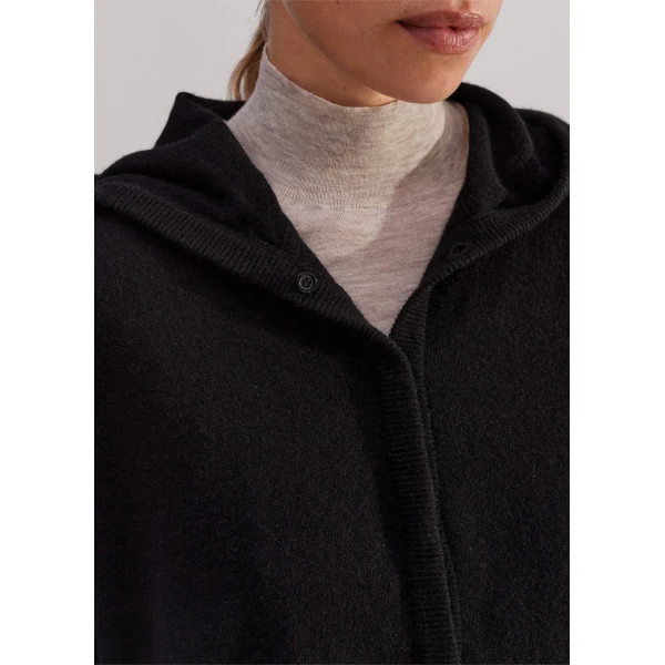 Me and Em Cashmere Drop Shoulder Box Crop Hoody Knit, view 3