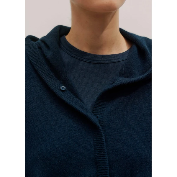 Me and Em Cashmere Drop Shoulder Box Crop Hoody Top, view 4