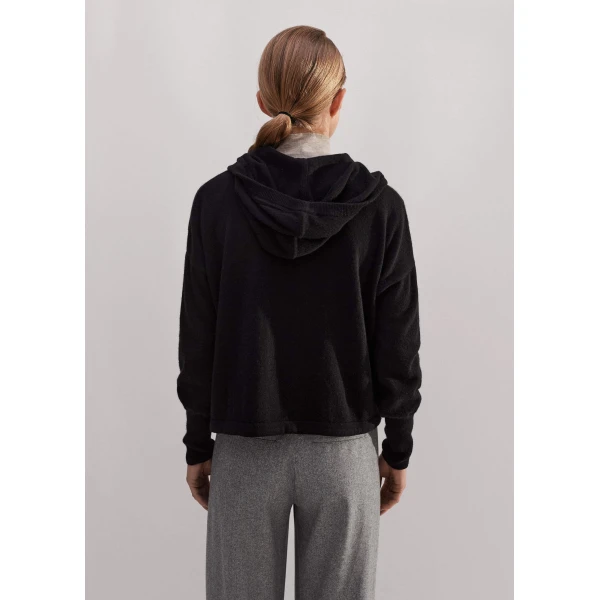Me and Em Cashmere Drop Shoulder Box Crop Hoody Knit, view 5