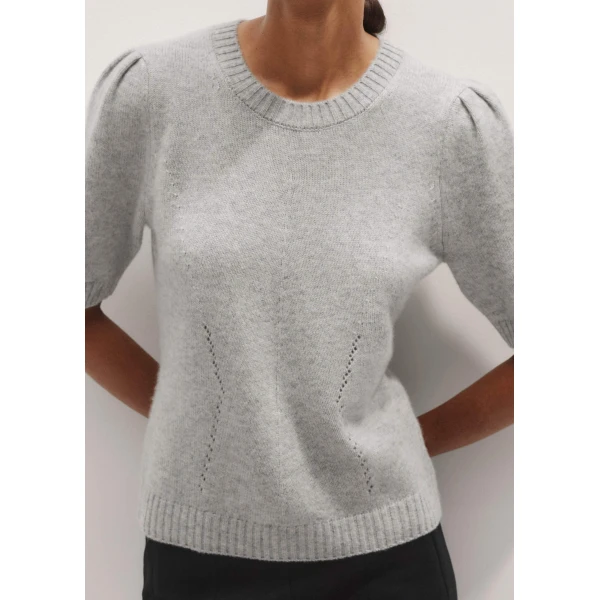 Me and Em Cashmere Feminine Sleeve Tee Top, view 3