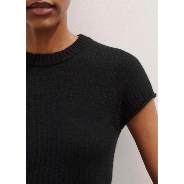 Me and Em Cashmere Shrunken Baby Tee Top, view 3