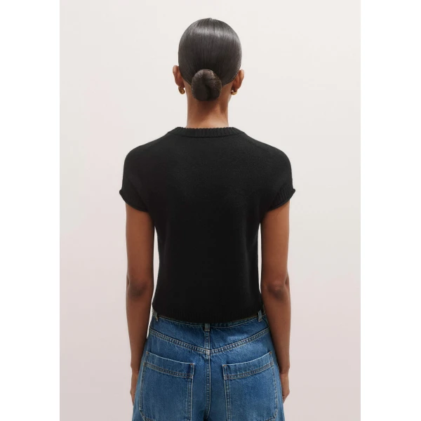 Me and Em Cashmere Shrunken Baby Tee Top, view 5