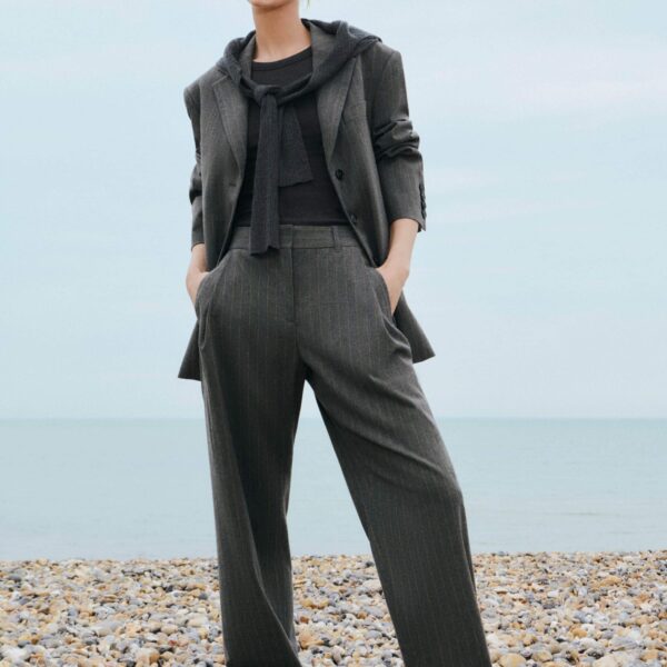 Me and Em Clever Pant – luxury British Brown in Me and Em exclusively at Coveti