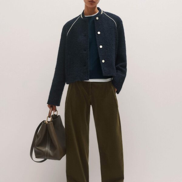 Me + Em Clever Trouser – luxury British Green in Me and Em exclusively at Coveti