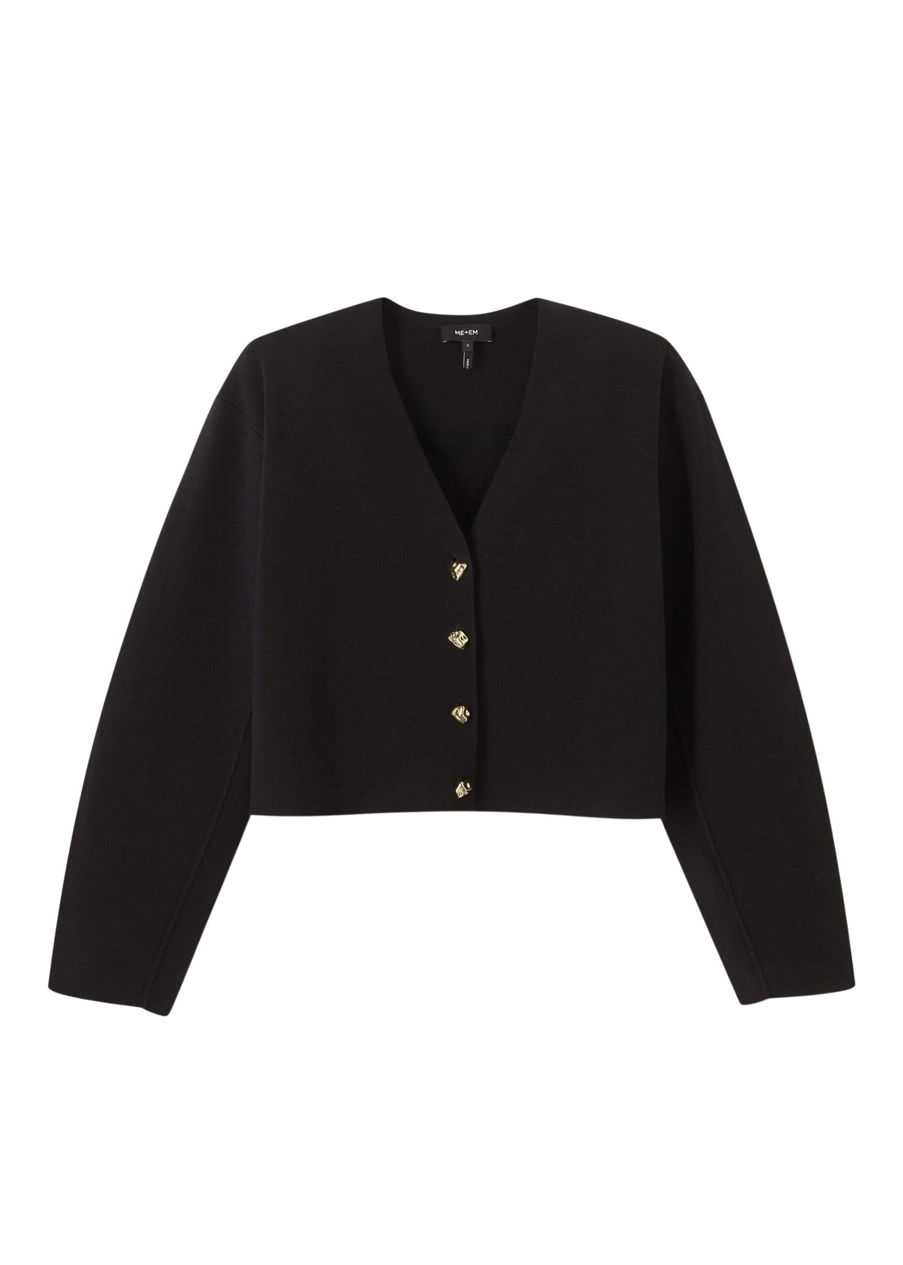 Me and Em Cocktail Cardigan – luxury British Black in Me and Em exclusively at Coveti