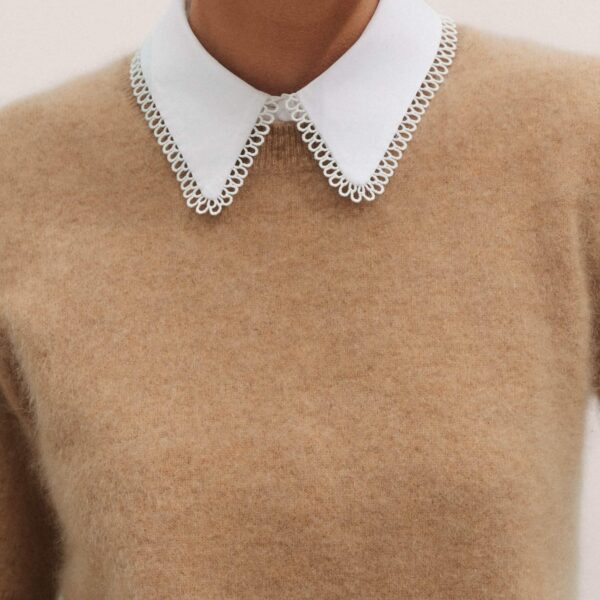 Me and Em Collared Layering Tank – luxury British White in Me and Em exclusively at Coveti