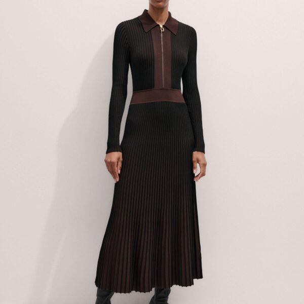 Me and Em Collared Maxi Dress – luxury British Black in Me and Em exclusively at Coveti