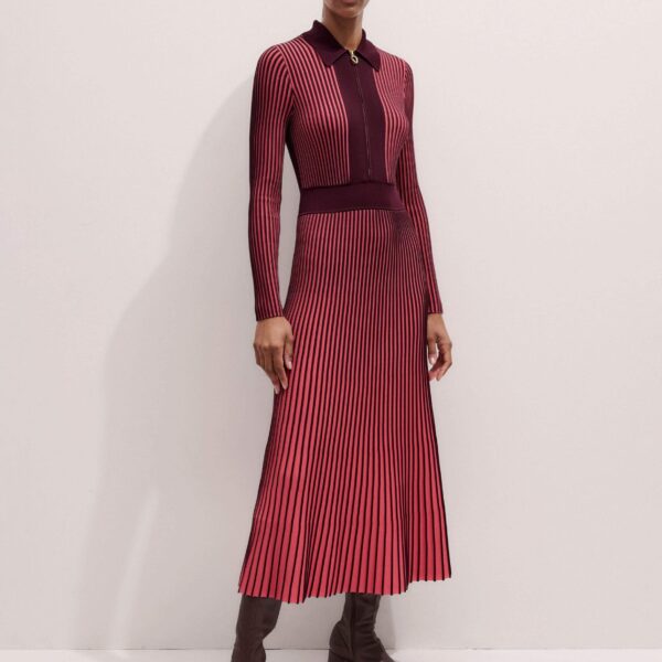 Me + Em Collared Maxi Dress – luxury British Pink in Me and Em exclusively at Coveti