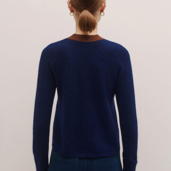 Me and Em Contrast Cardigan – luxury British Brown in Me and Em exclusively at Coveti