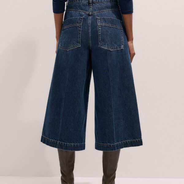 Me and Em Crease-Front Culotte – luxury British Blue in Me and Em exclusively at Coveti