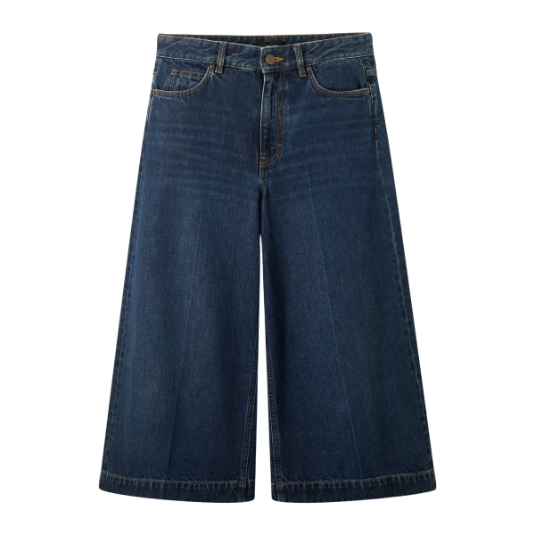 Me and Em Crease-Front Culotte – luxury British Blue in Me and Em exclusively at Coveti